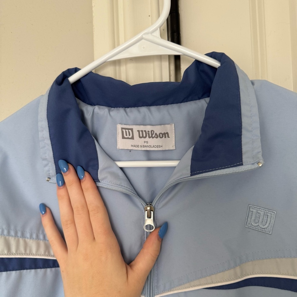 Light Blue Wilson Zip Up Lined Jacket - Picture 3 of 8
